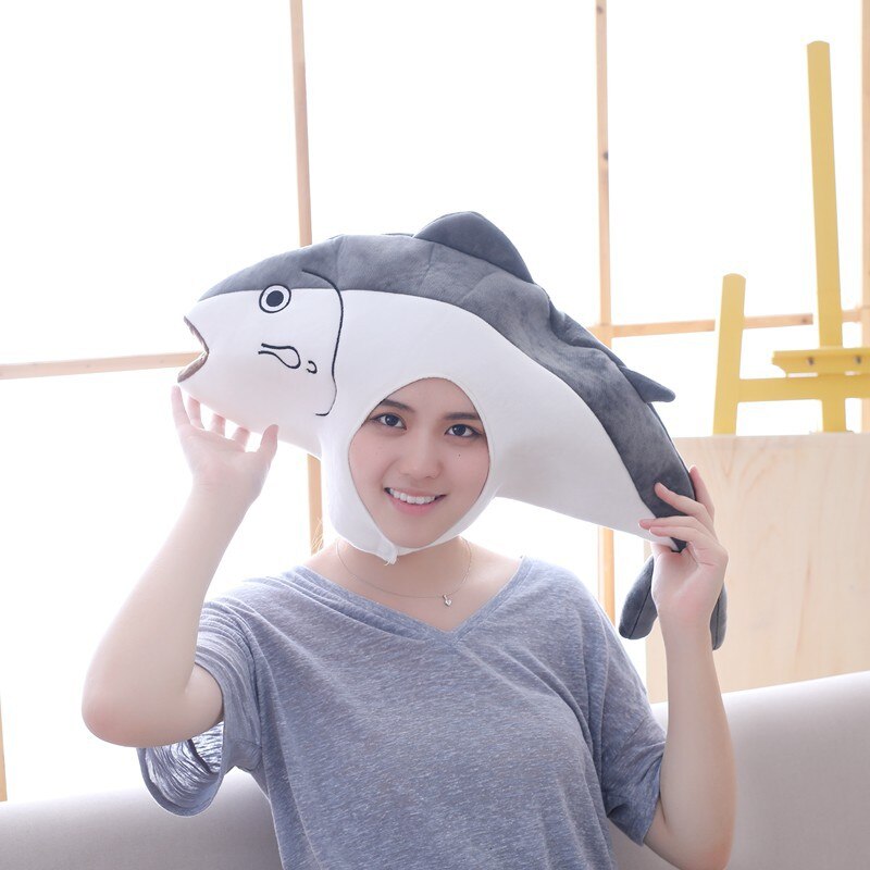 Gorros de felpa con Orejas de conejo para mujer, sombrero de de taburete de pescado, relleno de algodón PP, suave y cálido, accesorios de fotografía para Cosplay, Japón