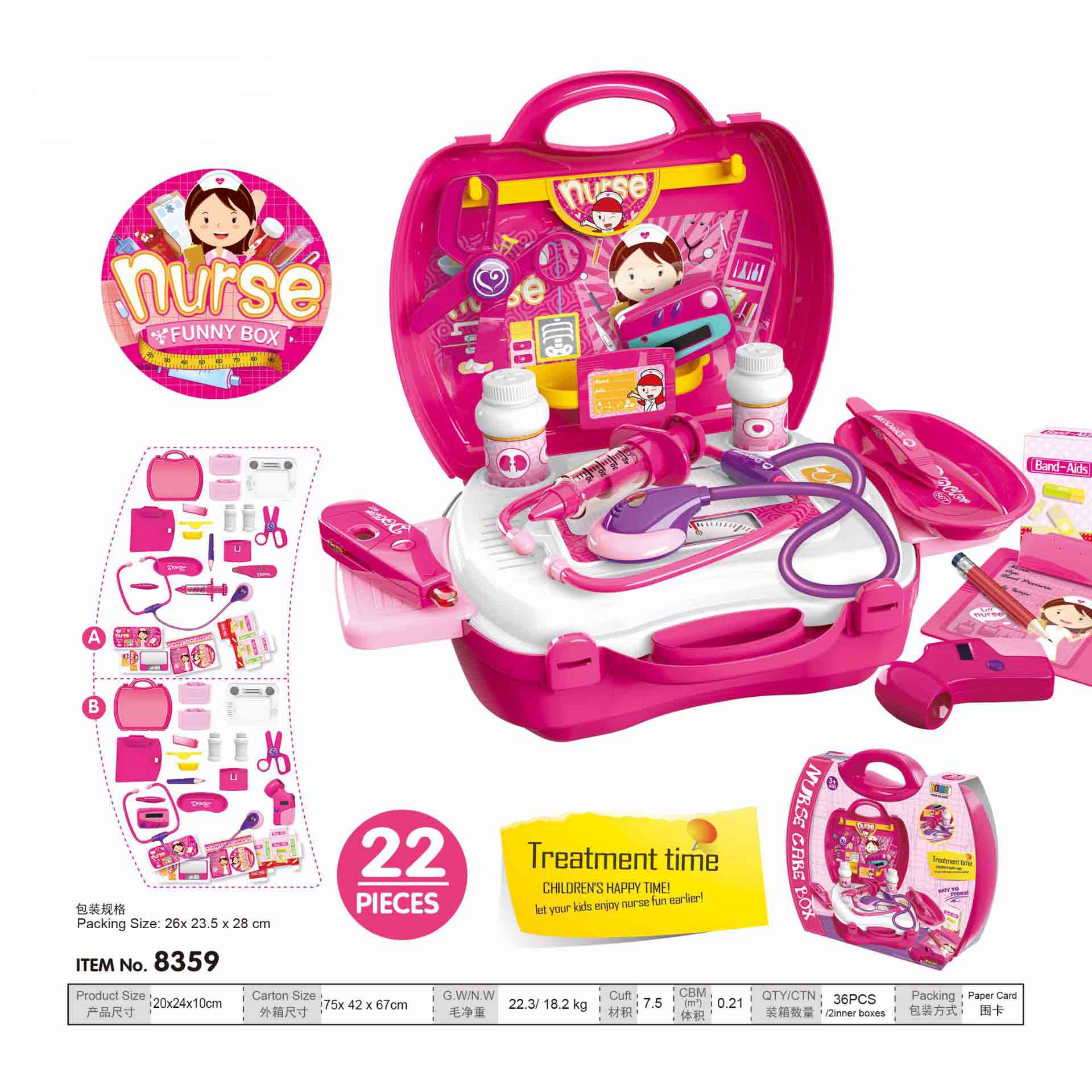 Pretend Spielen Kunststoff Werkzeug Kit Ärzte Pet Hund BBQ Lebensmittel Toolbox Kit Pädagogisches Simulation Spielzeug Für Kinder: Model K