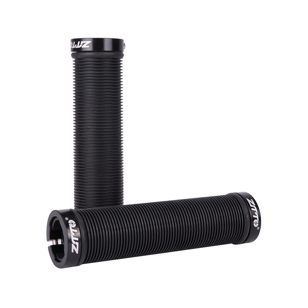 1 Paar Ztto Mtb Stuur Grips Siliconen Gel Slot Op Anti Slip Grips Bar Ends Voor Mtb Mountain Vouwfiets fiets Onderdelen AG15: BLACK