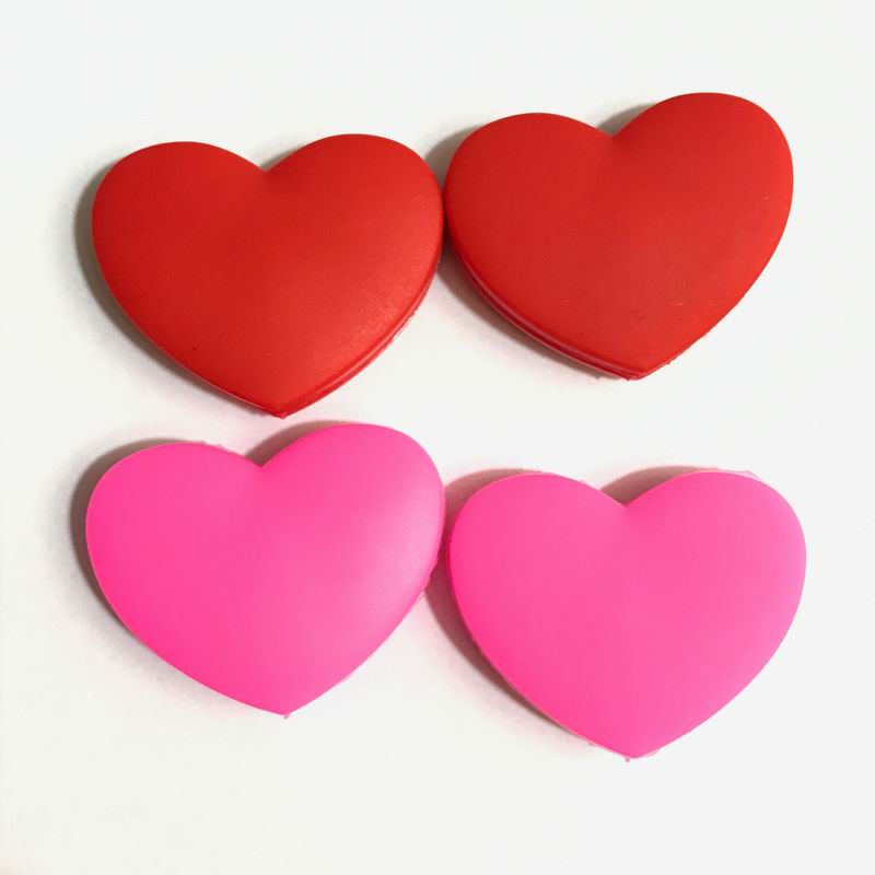 2pc røde / lyserøde hjertetennis vibrationsdæmpere