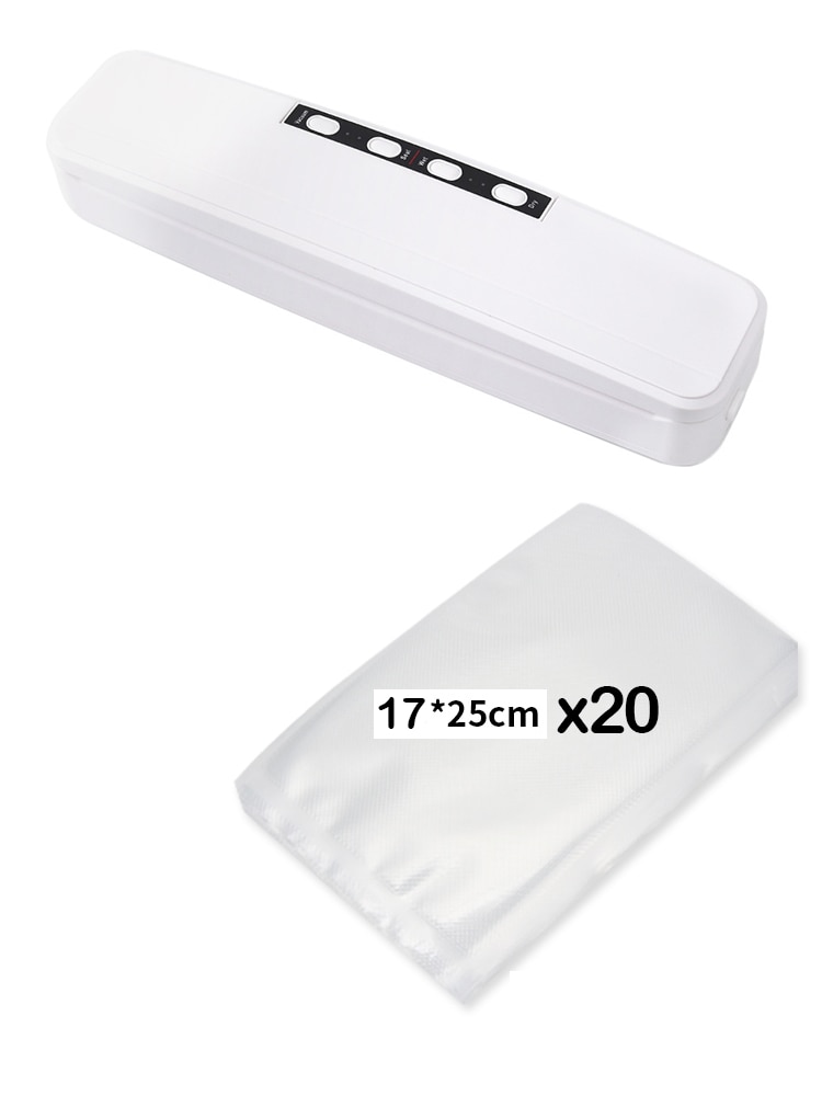 Vacuum Sealer 220v110v Automatic Commercial Household Food Vacuum Sealer Packaging Machine Sools Include 20pcs Bags Eu Uk Au Us: US Plug