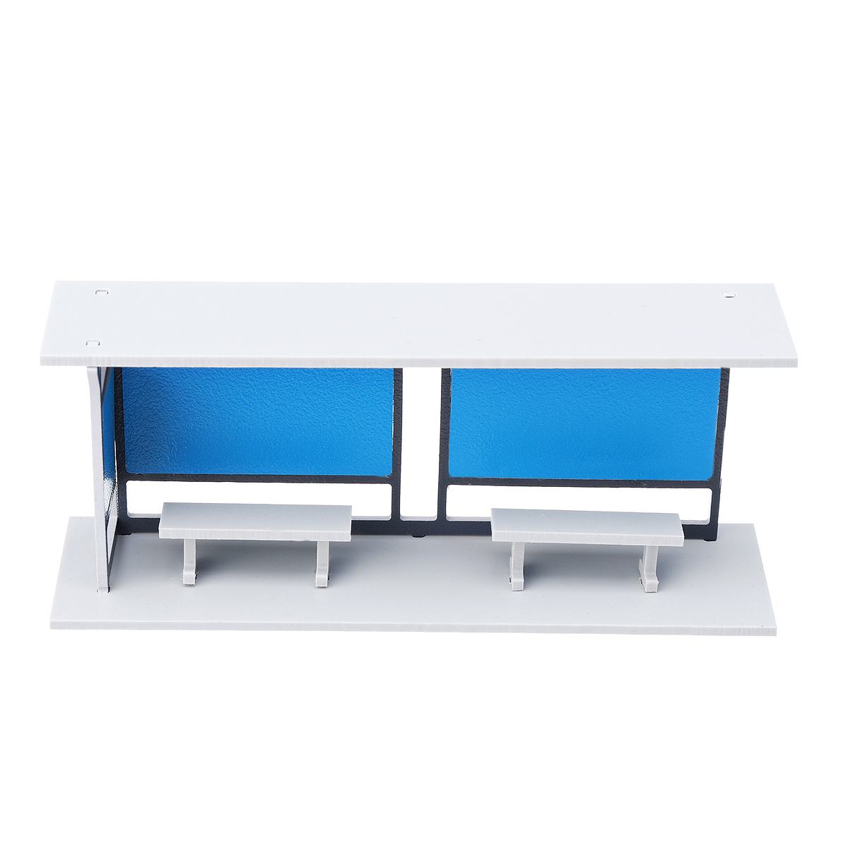 1:87 Modern Plastic Assembled Bus Stop Building Model Plastic Bus Stop Station Model Building 8.6x2.2x3.4cm