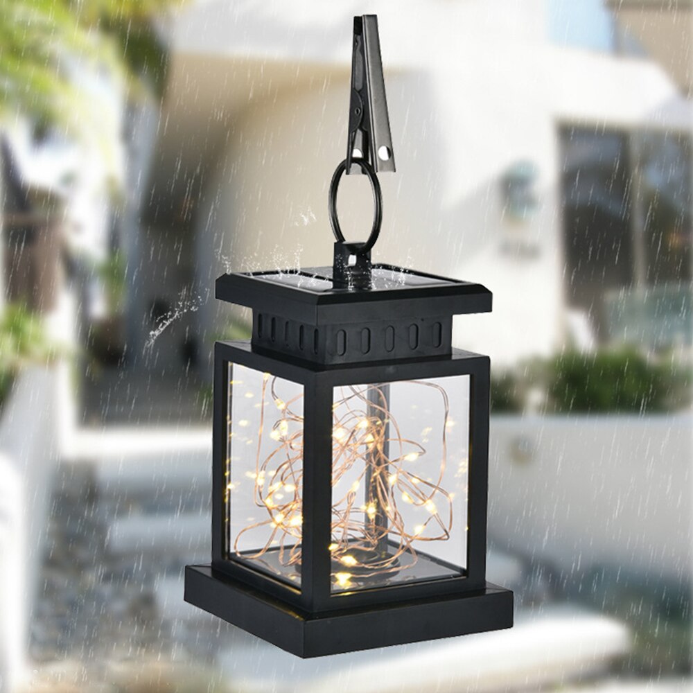 LED Solar Landscape Lights Hanging Lantern Outdoor Garden Lamp Waterproof