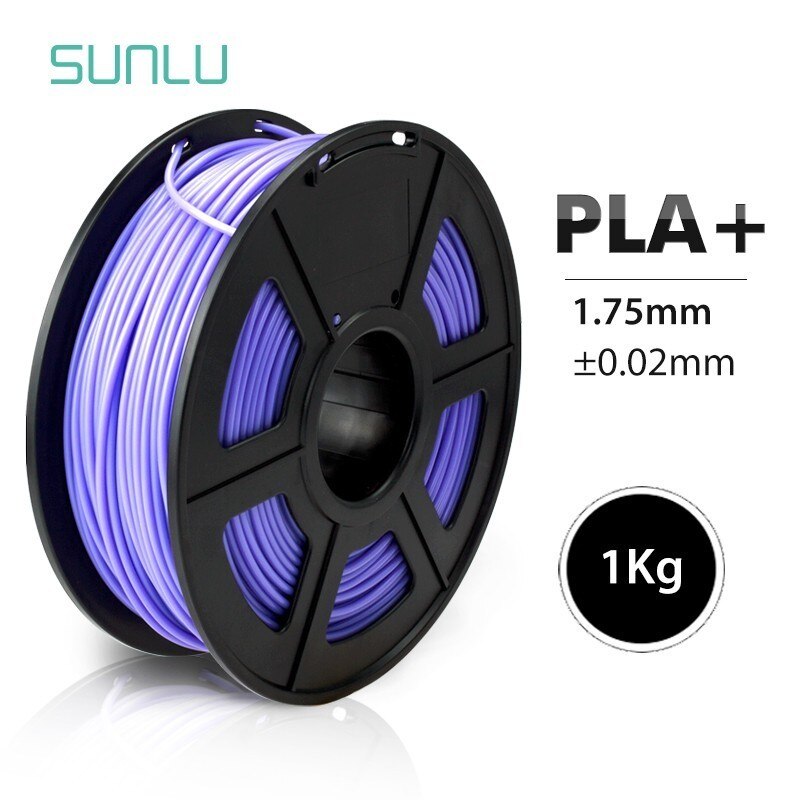 3D Printer Filament 1.75mm PLA+ 1KG/2.2LBS With Spool PLA Plus FDM Printer Filament Degradable Extruder Consumable: PLA PLUS-PURPLE