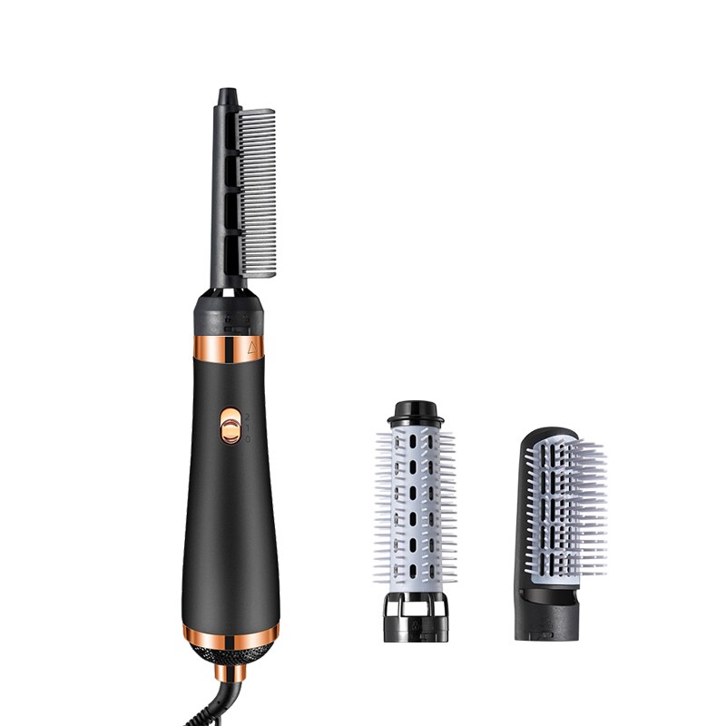 Air Comb Brush Anion Hair Dryers Multifunctional Modeling Blow Dryer Brush Hair Electric Straight Hair/Curls Brushes Curler: black