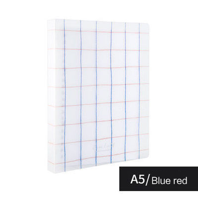 JIANWU japan KOKUYO Macaron note book loose leaf inner core A5 B5 notebook diary plan binder office school supplies ring binder: A5 Blue red