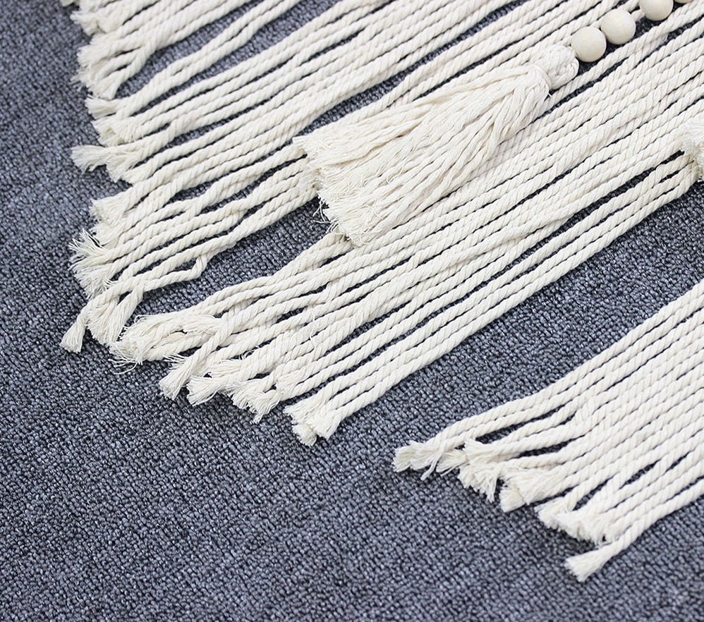 1pc Handicrafts Heart Macrame Wall Hanging Tapestry Bohemian Woven Tapestry Geometric Art Bedroom Living Room Decoration