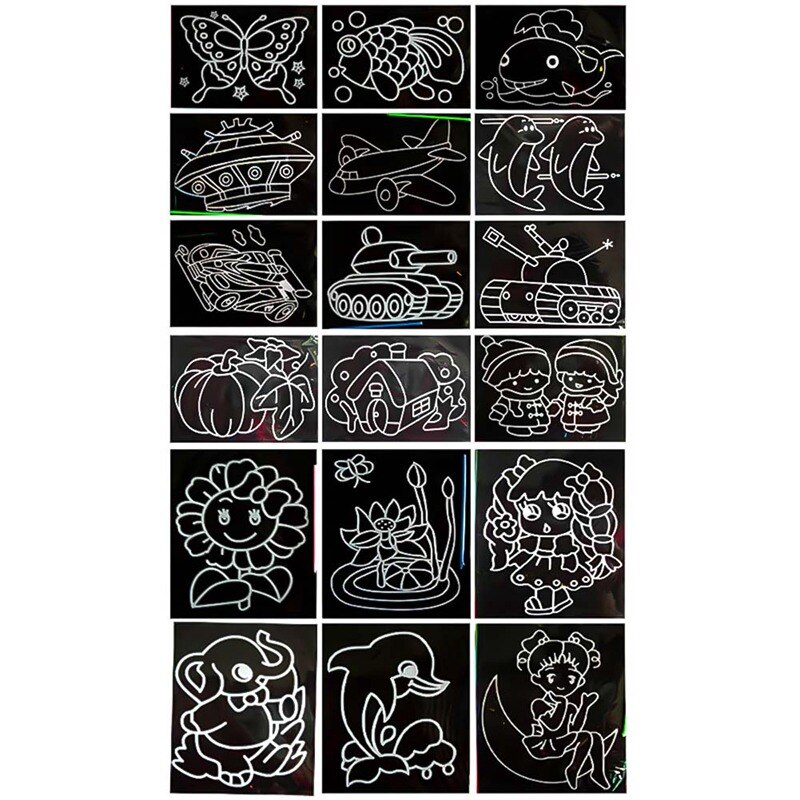 Scratch Art Doodle Pad Zand Schilderij Kaarten Early Educatief Creatieve Tekening Speelgoed Voor Kinderen