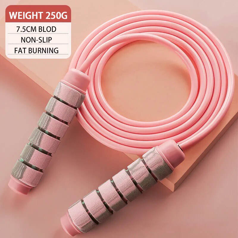 Dragende Draagbare Rope Skipping Fitness En Bodybuilding Aërobe Oefening Indoor Mute Body Vormgeven Springtouw: PVC-PINK