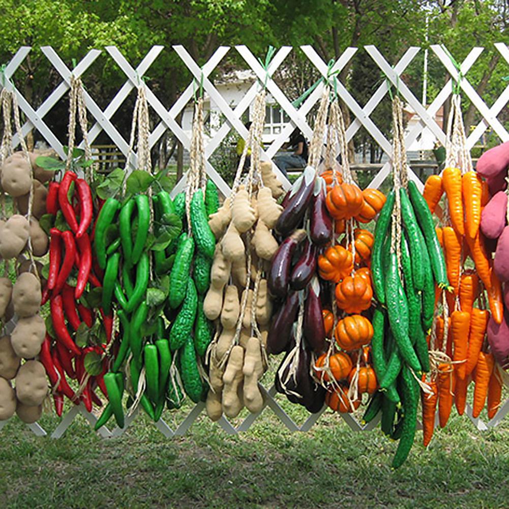 Kunstmatige Fruit Schuim Groente Maïs Peper Knoflook Opknoping Photo Prop Home Decor
