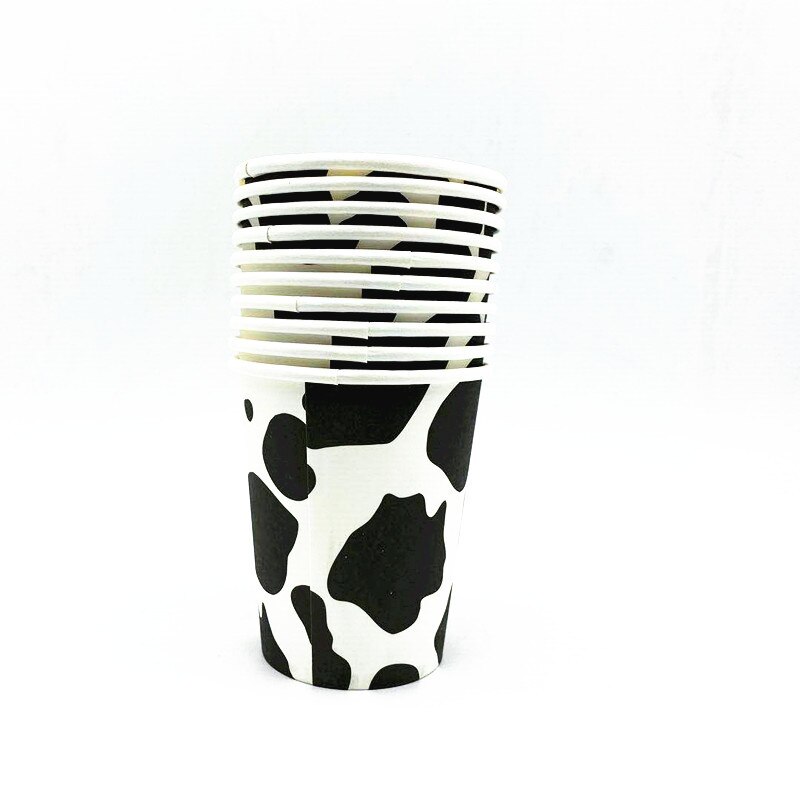 Cute Pasture Cow Theme Party Paper Plate Cup Flag Napkin Balloon Thankgiving Birthday Wedding Party Decor Supplies