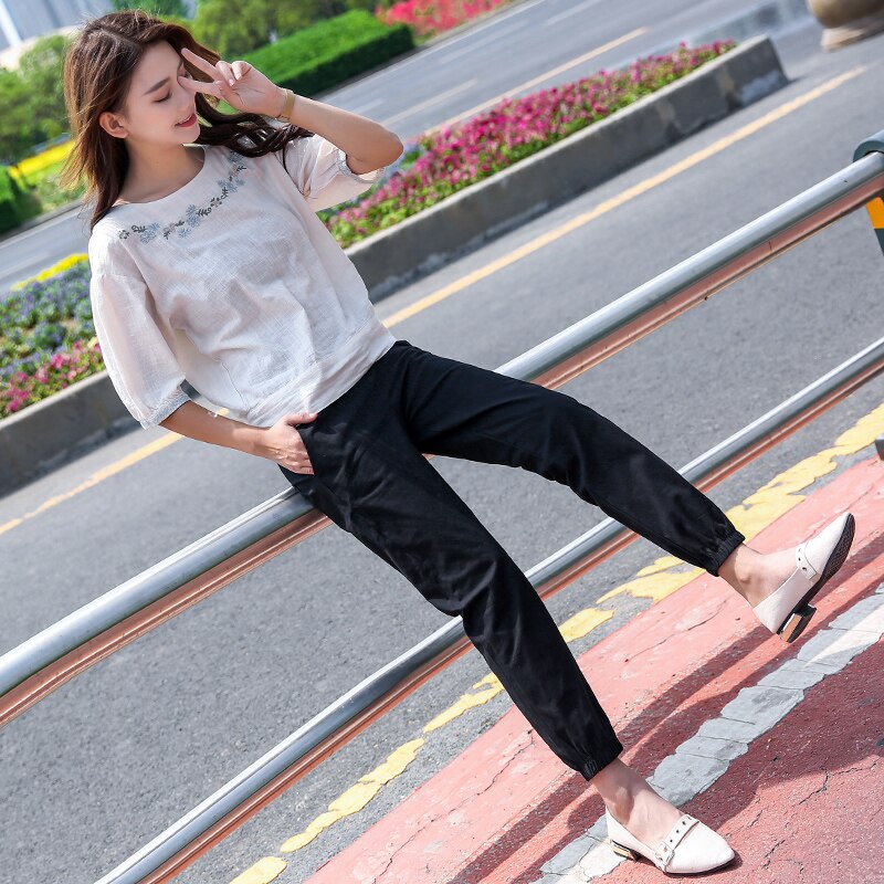 Pantalon sarouel de maternité | Vêtements de maternité décontracté és, vêtements de grossesse d'été pour femmes enceintes, pantalons de Harem à la