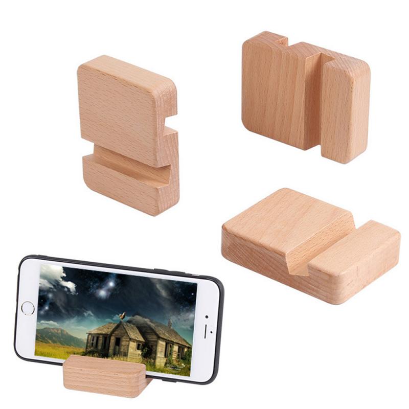 Support de téléphone portable Simple universel pour IPhone Samsung support de tablette support Double fente support de bureau en bois