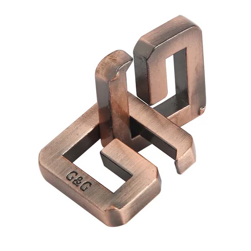 Klassische IQ Metall Denkaufgabe Magie Verblüffende Rätsel Spiel Spielzeug Für freundlicher Erwachsene Lustige Metall Puzzle: violett