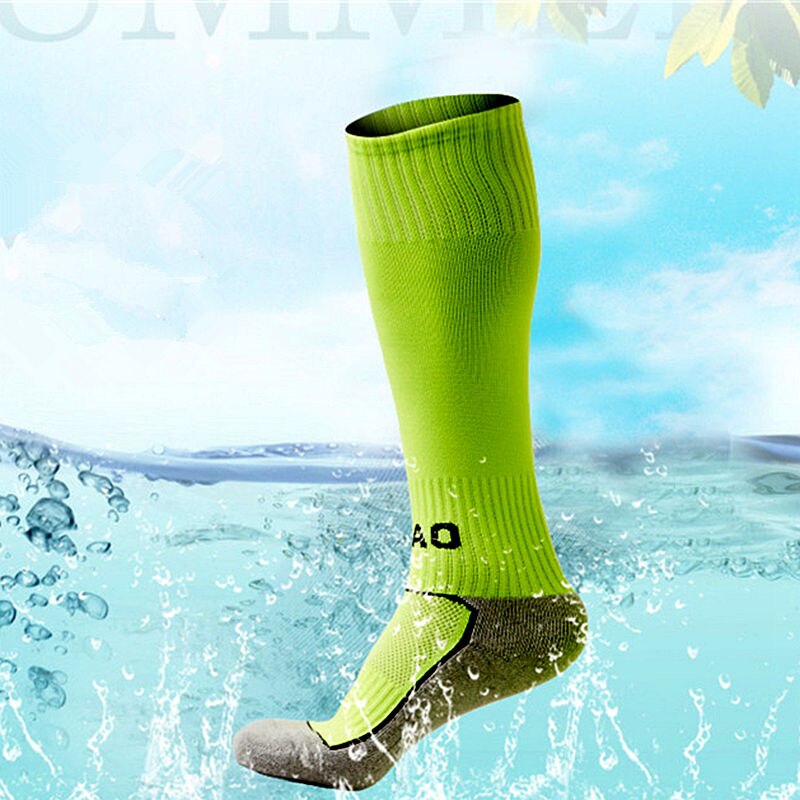 1pair Youth Child 35cm High Tube Socks Athletic Football Bassball Size UK 33-38 Socks Leg Protect Knee-High Socks