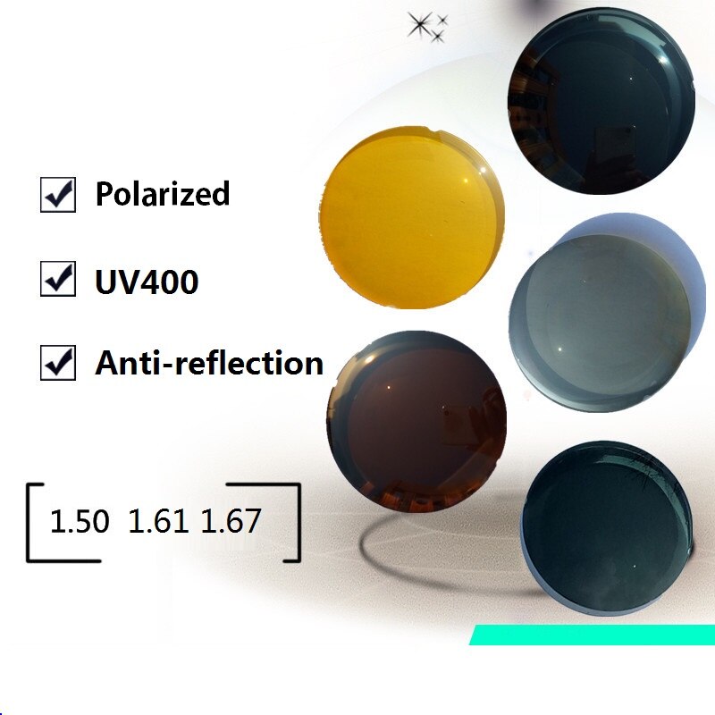 Zerosun Gepolariseerde Zonnebril Lens 1.50 1.61 1.67 Polariserende Zonnebril Voor Optic Bijziendheid Dioptrie Dag Nacht Rijden