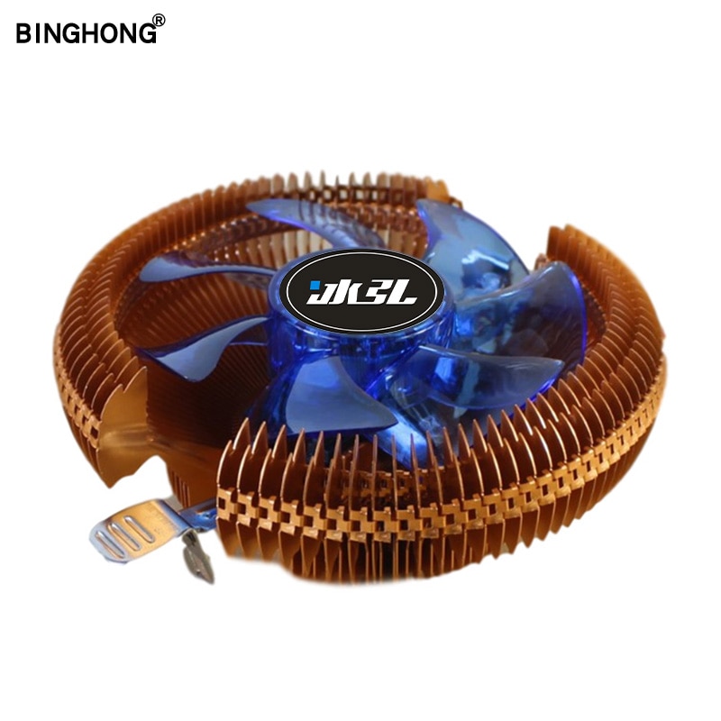 Push-down copper-plated CPU cooler intel775 1150 1151 1155 1156 AMD AMD3 AM4 Multi-platform 90MM CPU cooling fan ultra-quiet