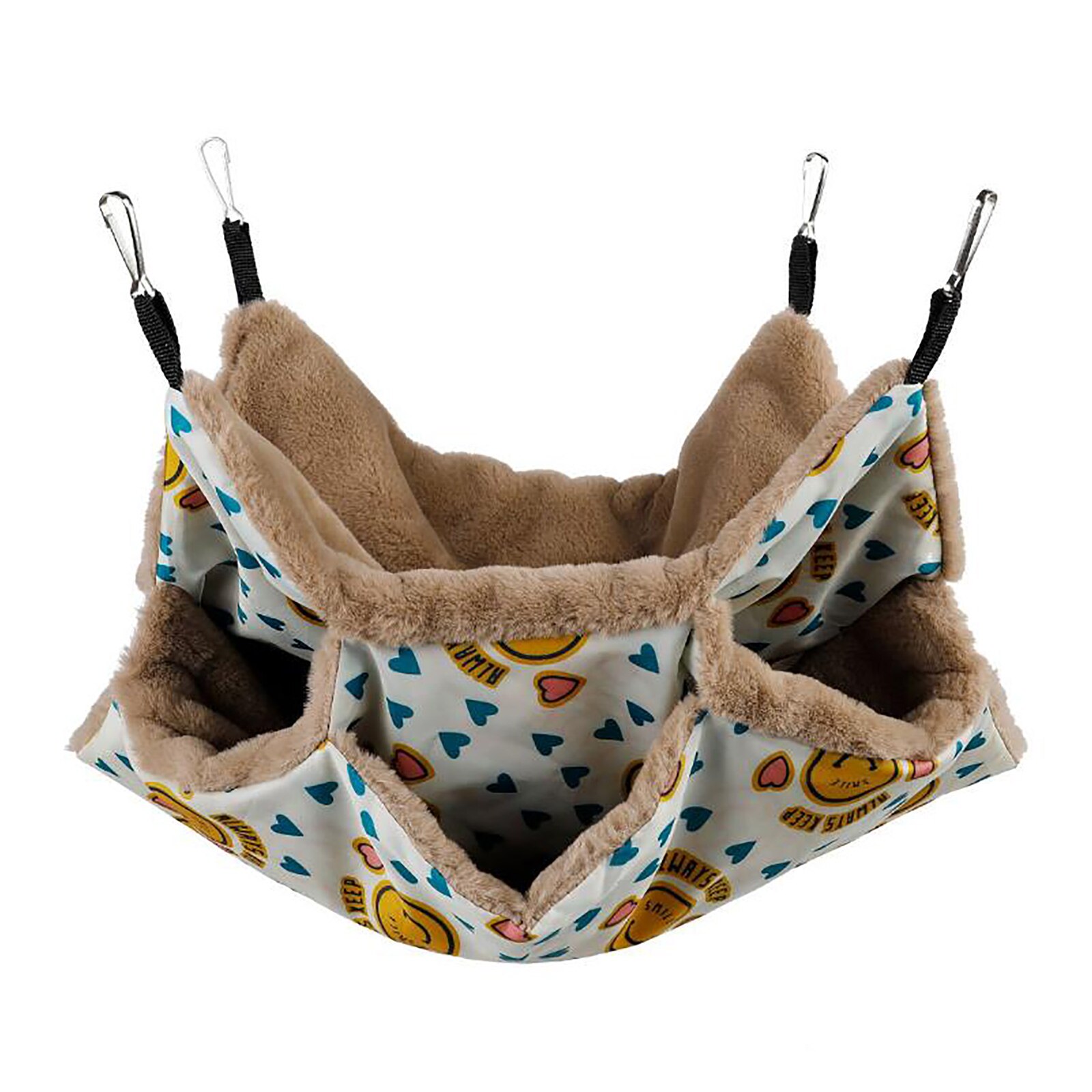 Ferret Rat Bed Ferret Nation Cage Pet Hammock Pet Waterloo Ferret Rat House Pig Coffee Pink Yellow Guinea Double-layer Hammock: Dark Khaki