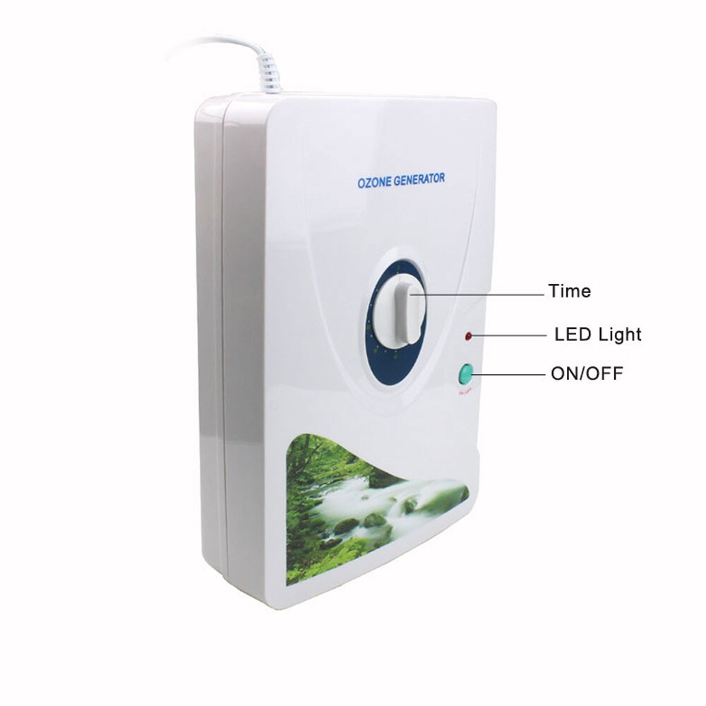 600mg/h Ozone Generator Ozonator O3 Timer Air Purifiers Purify Oil Vegetable Meat Air Water Portable Oxygen Concentrator