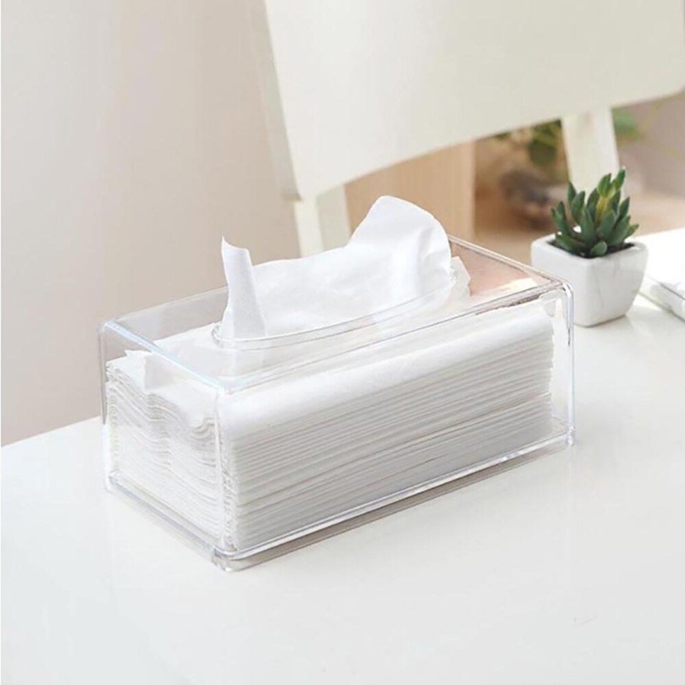 Transparante Tissue Container Houder Papierrol Tissue Box Case Voor Wc Home Office Handdoek Servet Log Tissue Houder