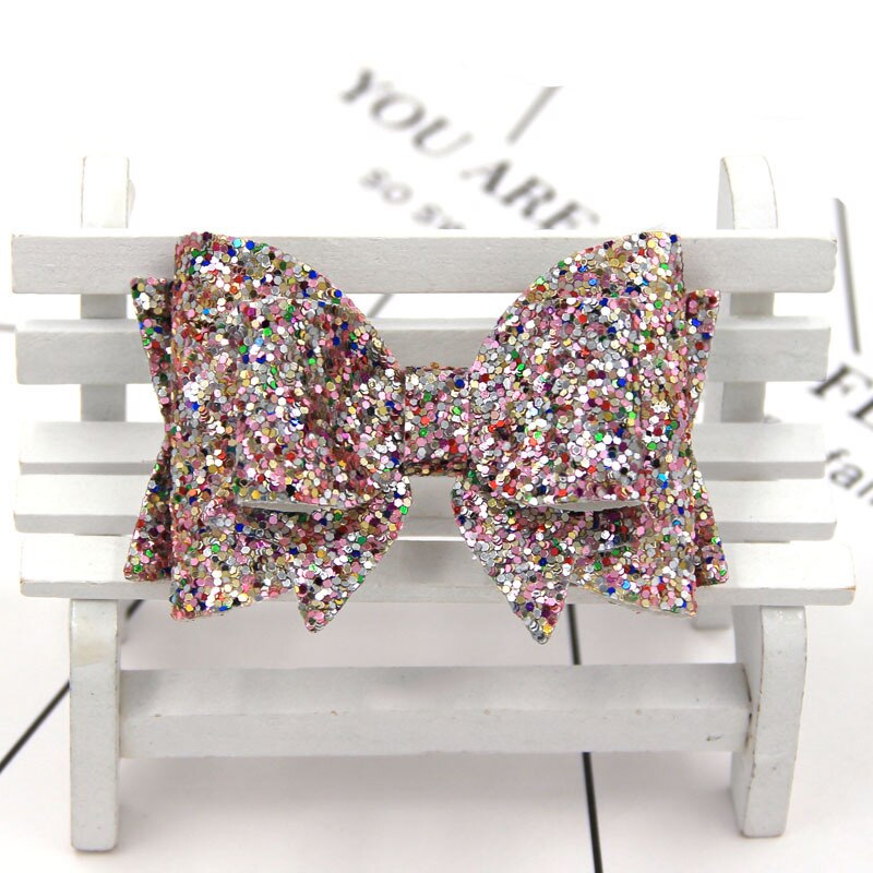 Lazos de pelo con purpurina gruesos de Color sólido 10 Uds 79*54mm, materiales hechos a mano para hacer accesorios para el cabello, sin Clip, 10Yc9692: 1099231006