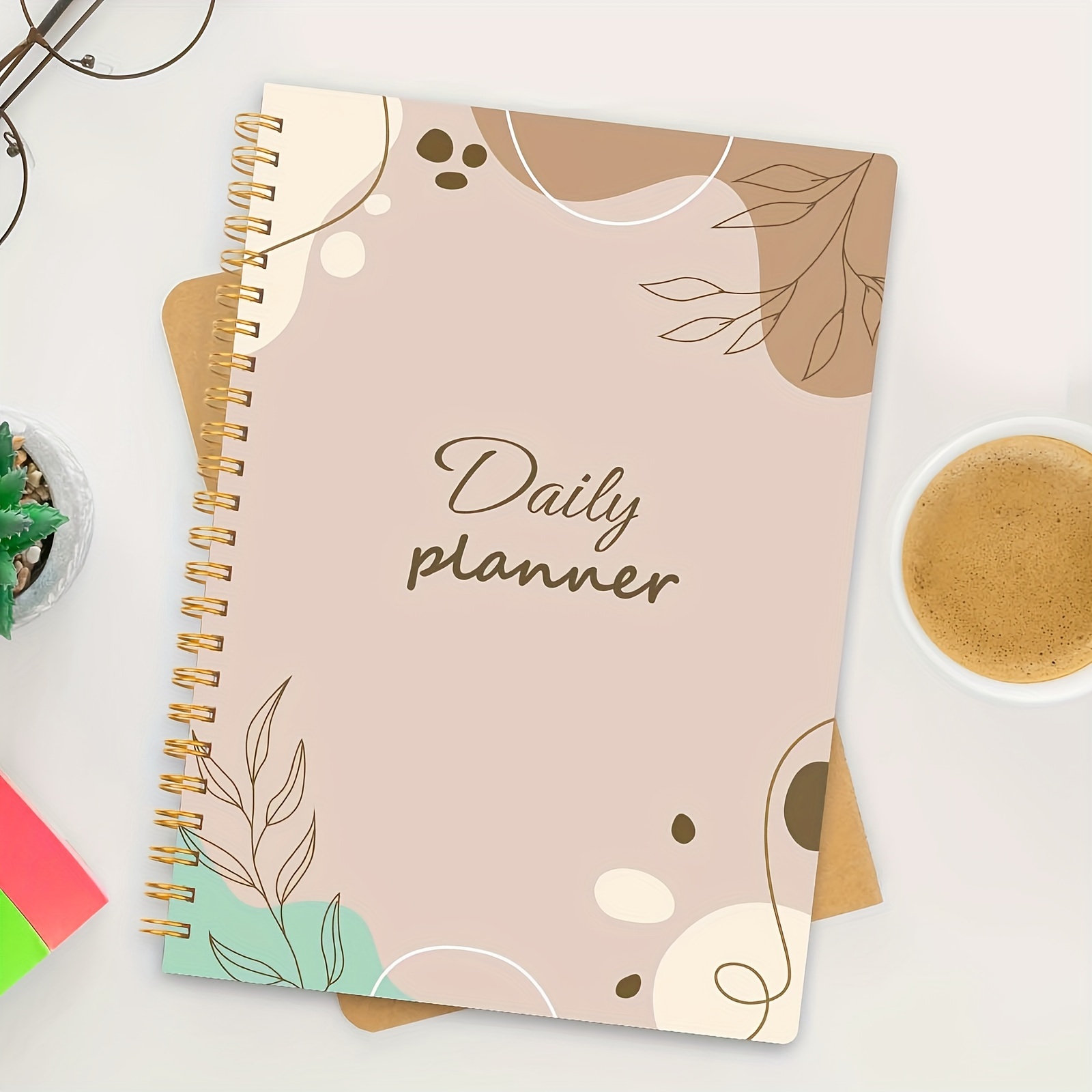 Daily Planner Notebook - Ongedateerde takenlijst Taak met prioriteiten, Mood Tracker, Notes, Geschikt voor kantoor, thuis en school