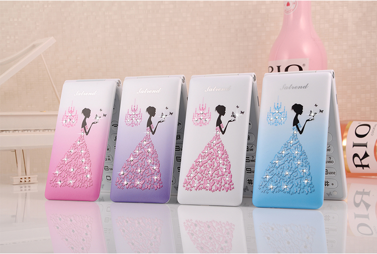 Entsperrt kippen Telefon D11 Dual Sim 1800mah Karte Frauen Mädchen Dame Niedlichen LED Taschenlampe Zelle praktisch Kuh Celular