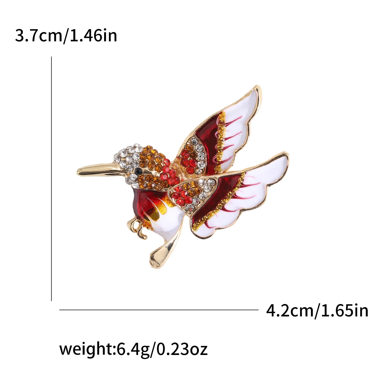 Emaille Vogel Broches voor Vrouwen Strass Zwaluw Pins Sparrow Badge Office Party Vriend Accessoires: Antique Silver Plated