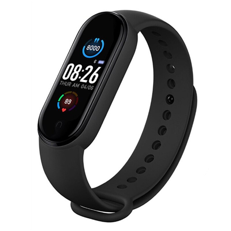 M5 Smart Watches Bluetooth Bracelet Sport Fitness Tracker Pedometer Heart Rate Monitor SmartBand Wristband for Android IOS: black