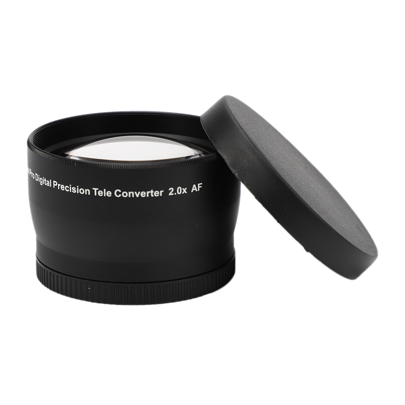 NEWYI 58mm 2.0X téléobjectif pour appareil photo numérique DSLR pour appareil photo et caméscope à fils avant