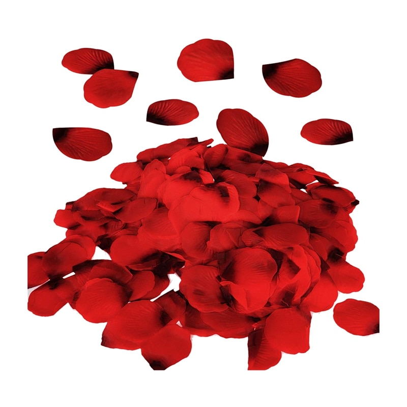 3000 Stuks Rode Bloem Kunstmatige Rozenblaadjes Voor Bruiloft Gangpad, Party Favor & Tafel, Vaas, Home Decoratie