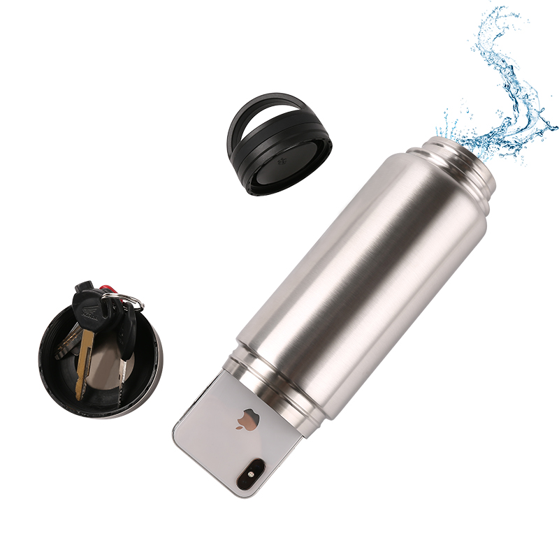 Stainless Steel Hidden Tumbler Water Bottle Stash Box Diversion Safe With Huge Storage