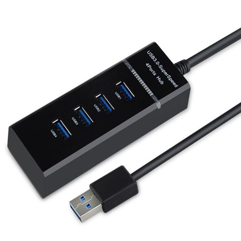 4-Port Usb 3.0 Hub Lange Kabel 12-Inch Met Micro-Usb-poort Opladen Data Transfer Usb hub Extender Uitbreiding Connector