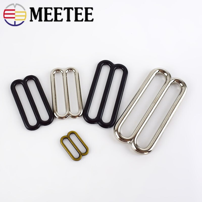 Meetee 5/10 st 14-50mm metall o ring tri-glide spännen bh-ringar skjutreglage rem justera spänne spänne gör-det-själv plagg sömnadstillbehör