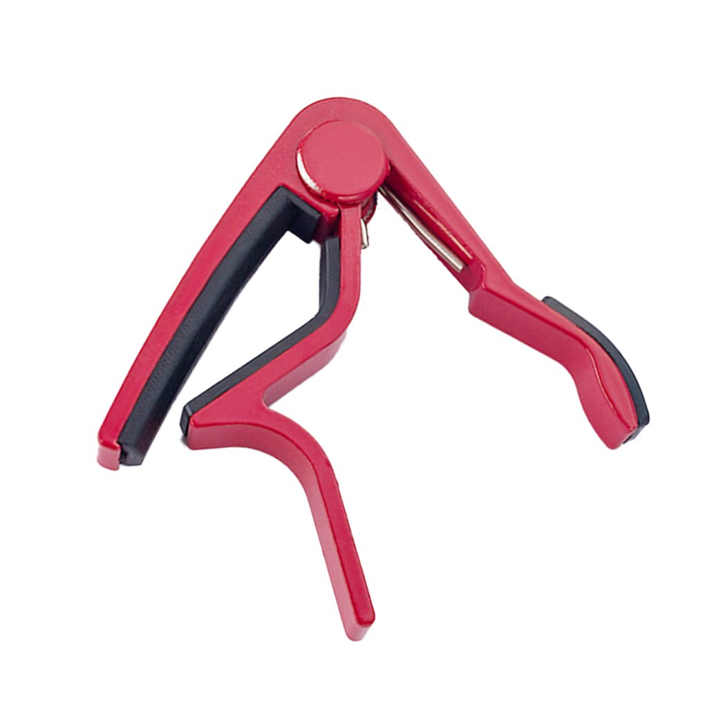 Guitar Capo Streamlined Aluminum Guitar String Clip Clamp with Stainless Steel Spring Silicone Handle: 5
