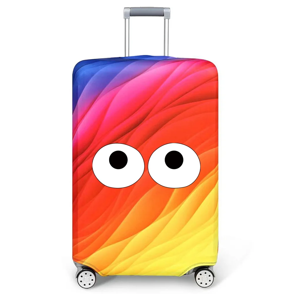 Travel Suitcase Protective Cover Luggage Protective Cover Cute Printing Suitable for 18-28 Inch Suitcases: XL / Ivory