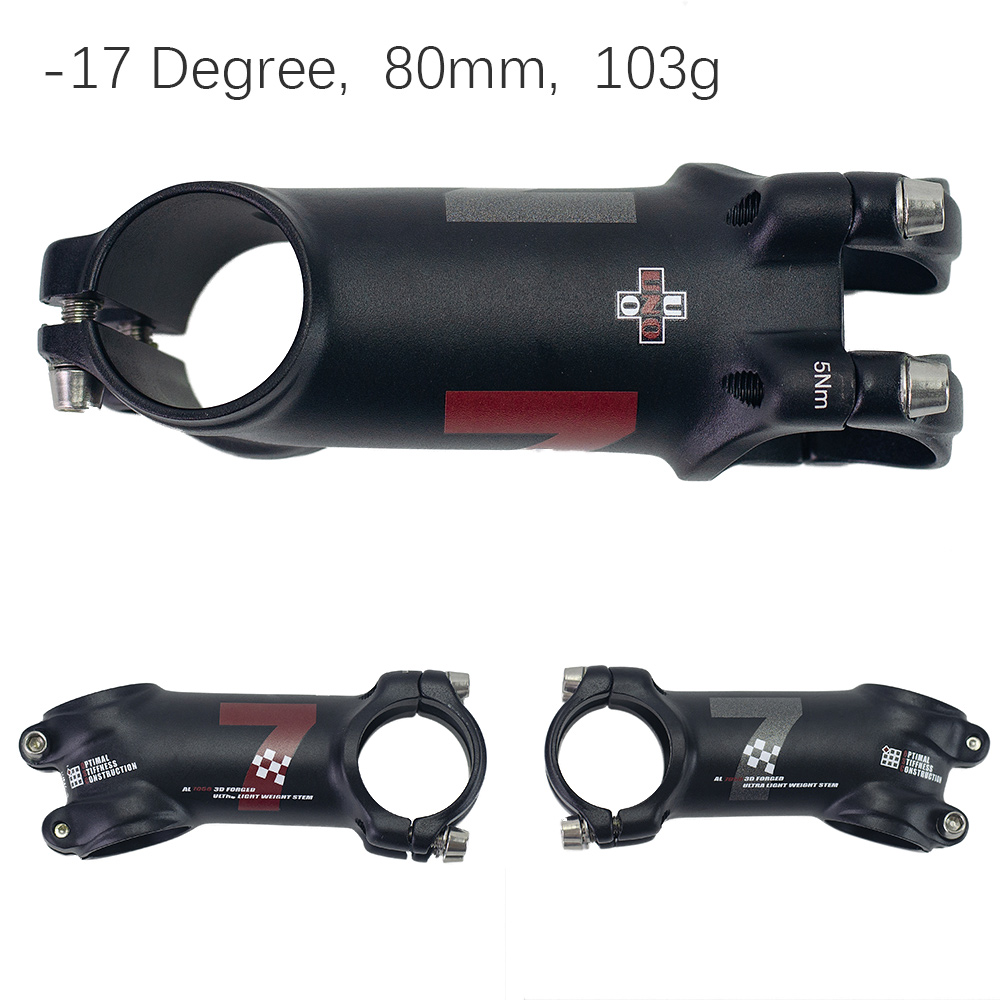 UNO 7 Bike Stem Kalloy Ultralight -7 17 Degree MTB Road Alu 7050 31.8mm 60 70 80mm 90 100 110 120 130mm Bicycle Stem King Alloy