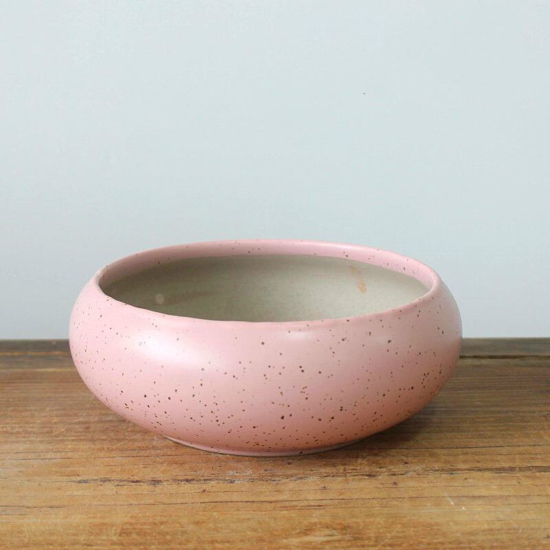 Ceramic Succulent Flower Pot Ceramic Desktop Pot Garden Pots Indoor Garden Plant Root Growing Pot Home Decoration: Yellow