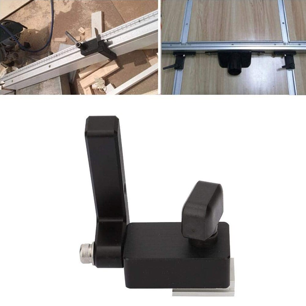 Woodworking T Slot Stopper Miter Gauge Fence Connector Alloy Miter Track Stop Block Saw Table Sliding Brackets Chute Limiter