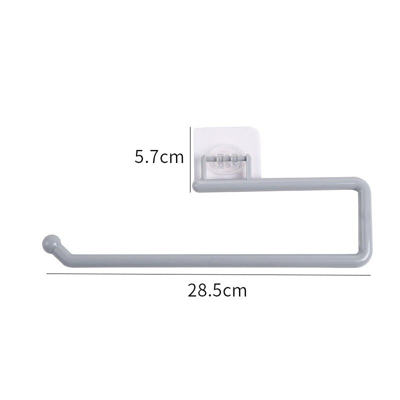 Self-Adhesive Stainless Steel Toilet Roll Paper Holder Organizers Bar Towel Ring Rail Rack Non-Drilling Toilet Accessories: B-gray