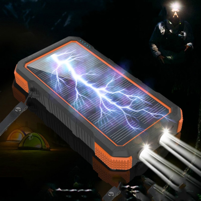 45000mah Wireless Solar Power Bank Portable External Charger Fast Charging PoverBank LED Battery for Iphone Xiaomi Samsung