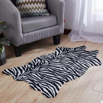 Tijgerprint vloerkleed koe luipaard tijgerprint koeienhuid imitatieleer antislipmat 94 x 100cm dierenprint tapijt: 90 x 115 zebra