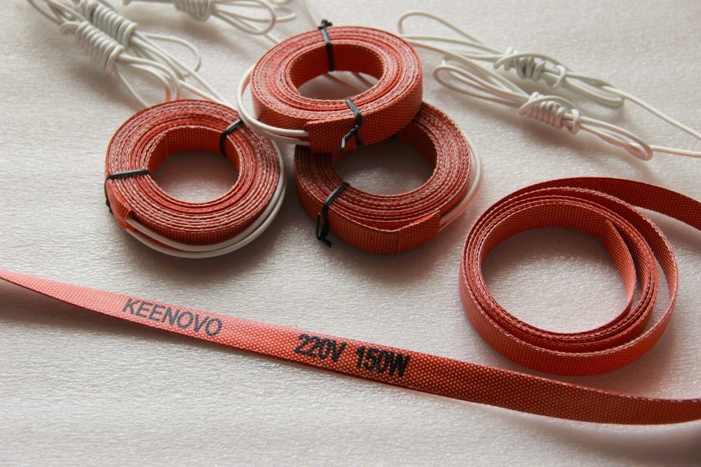 Keenovo Silicone Heater, Flexible Heating Element, 15*2000mm 150W@220V,