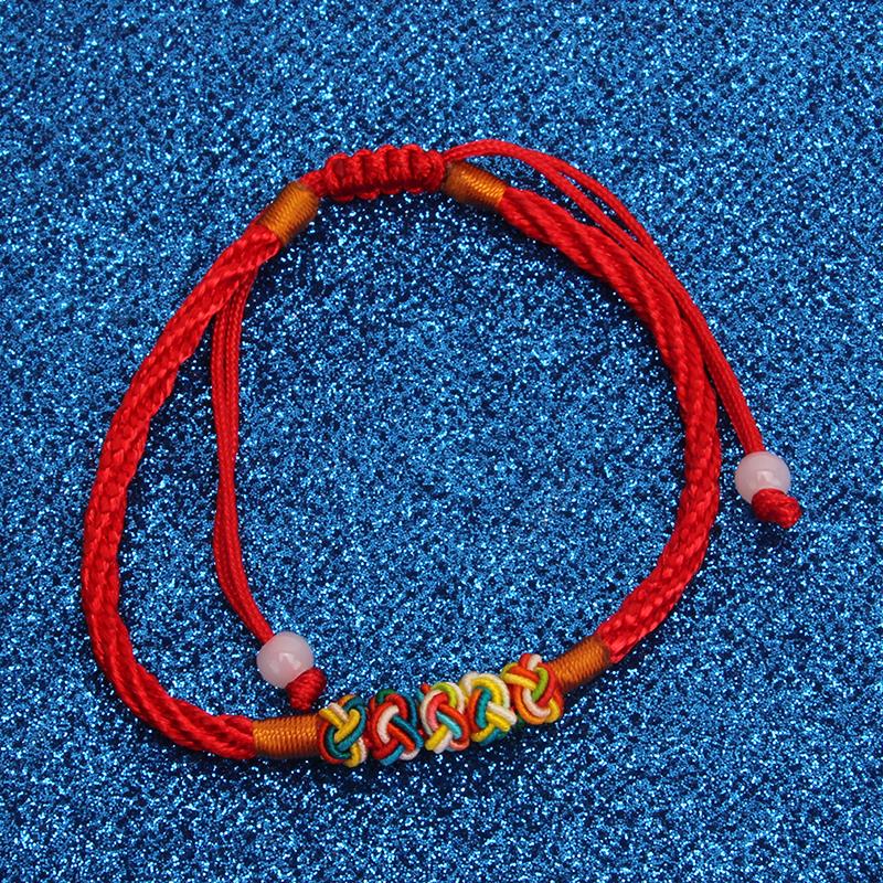 Tibetaanse Boeddhistische Lucky Charm Tibetaanse Armbanden & Armbanden Voor Vrouwen Mannen Handgemaakte Knopen Rood Touw Amulet Armband