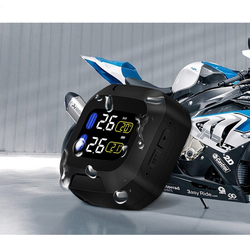 TPMS – capteur de pression des pneus de Moto sans fil, système de surveillance, capteur interne/externe, affichage LCD