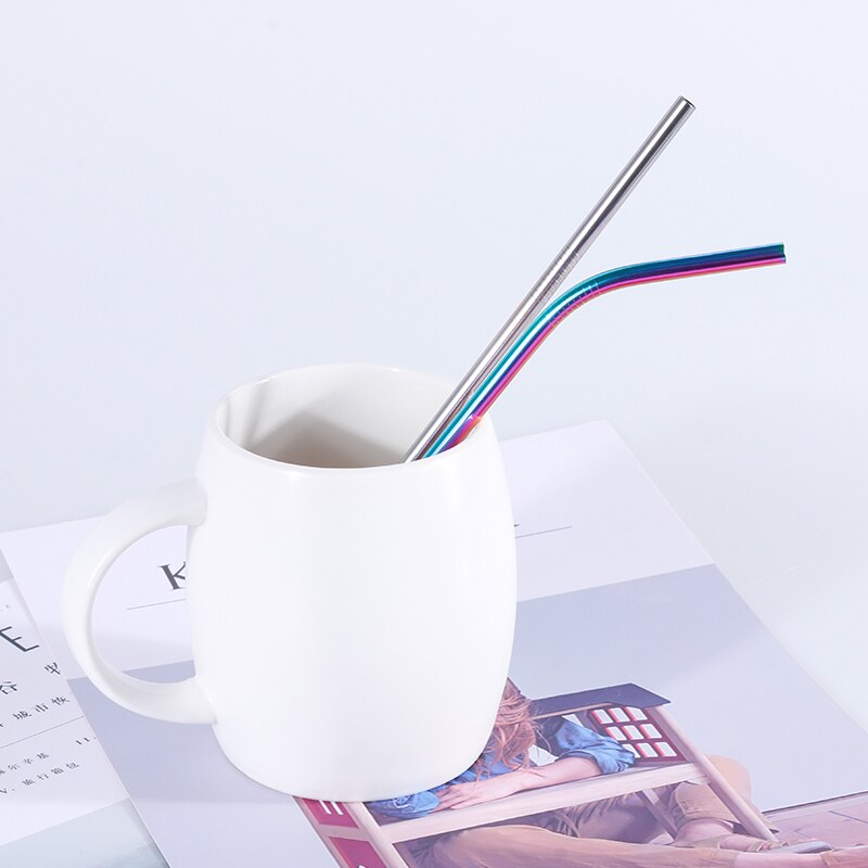 Reusable Drinking Straw Stainless Steel Straw for Bubble Tea Eco Friendly Drinking Straws for Drink Water Cappuccino Coffee