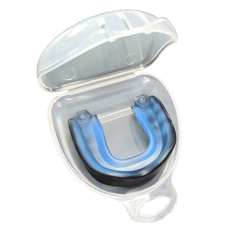 Adults Mouth Guard sports safety soft silicone tooth guard for taekwondo taekwondo boxing: blue