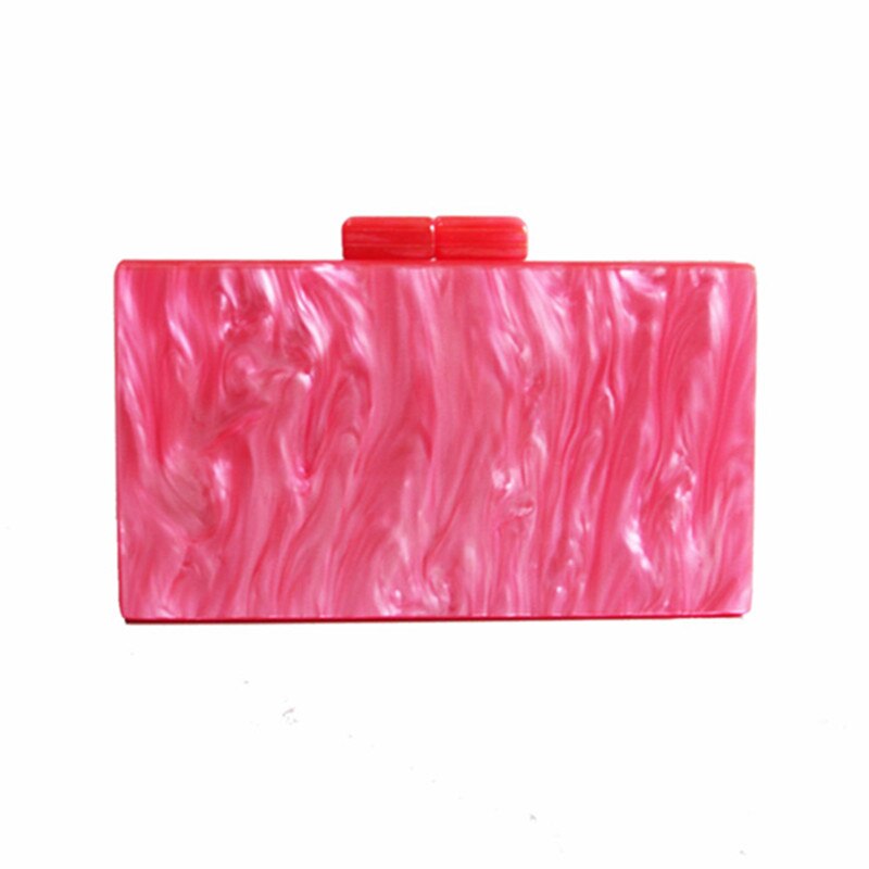 Acrylic Bags For Women Beach Summer Small Acrylic Box Clutch Women Wallet Sac A Main Bolsas Messenger Handbag Acrylic Purse: hot pink