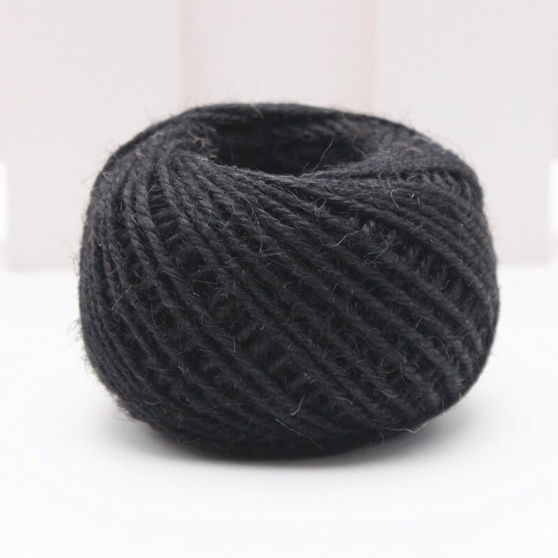 40 metriä / rulla 2mm pehmeä tekstuuri hamppuköysi narut tee itse maljakko vaatteet hattu kengät unesieppari juhla koriste materiaali köysi: L