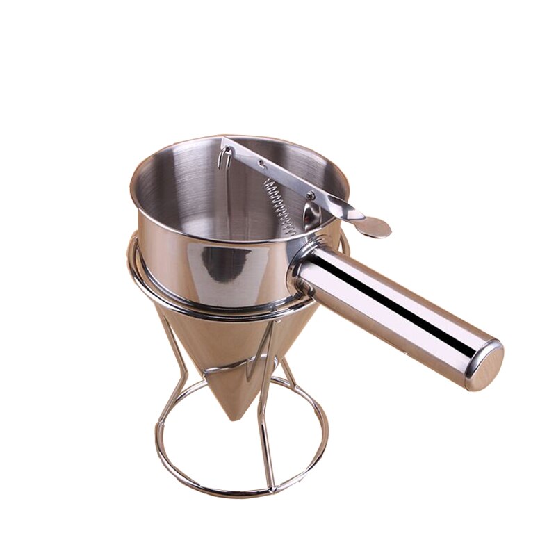 stainless steel waffle pancake batter dispenser funnel filler tool